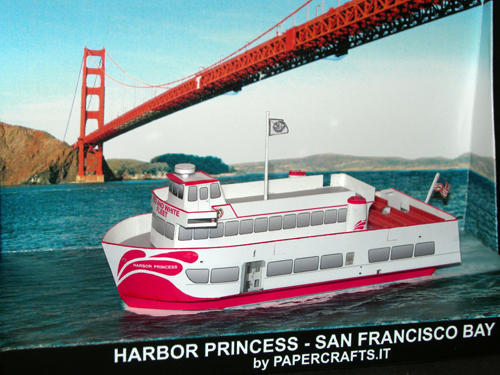 Harbor Princess Paper Model Diorama